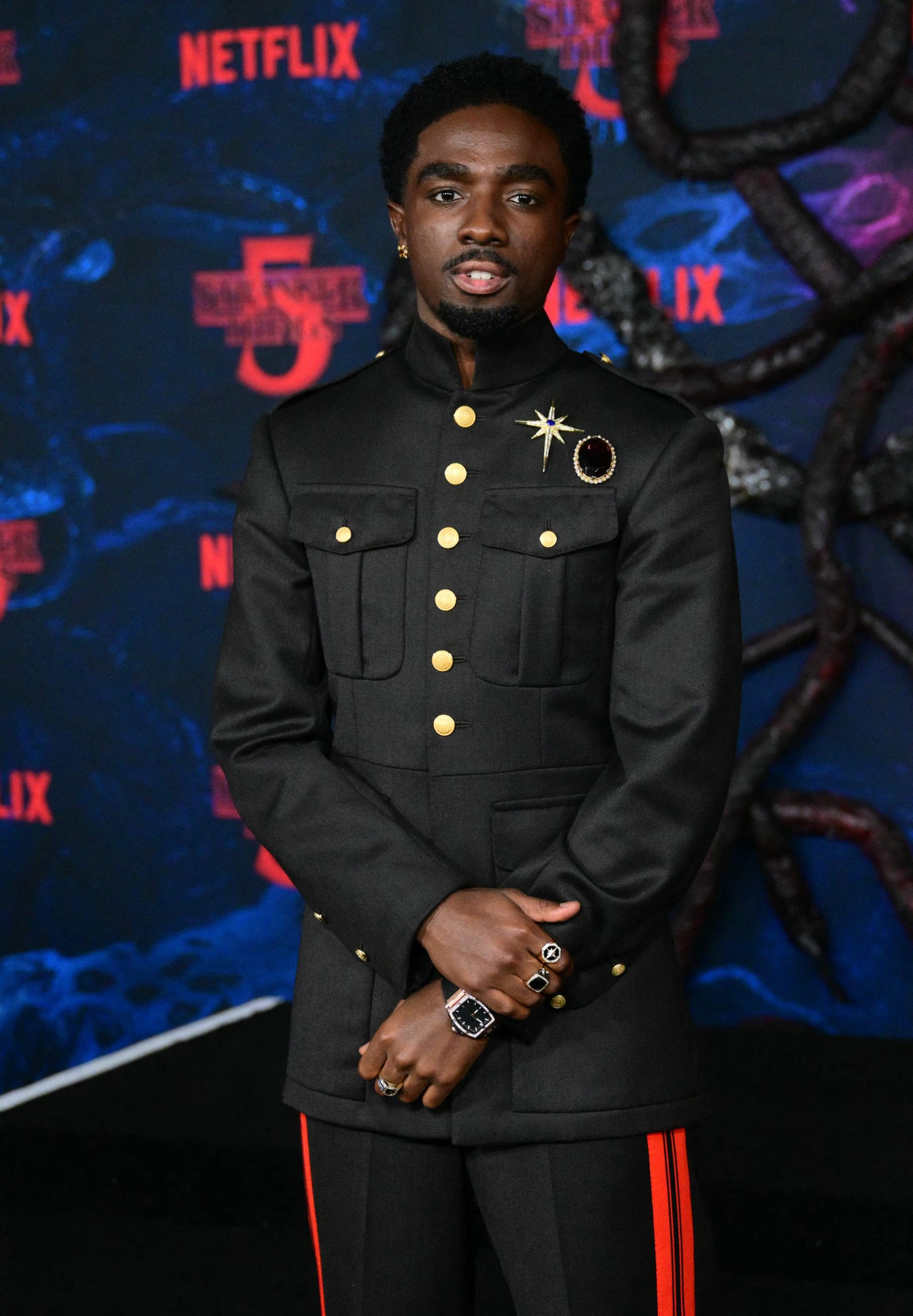 Caleb McLaughlin, o Lucas de 'Stranger things' — Foto: Frederic J. Brown / AFP