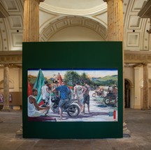 Obra de Yoko Nishio em mostra que exalta a brasilidade na Casa Brasil — Foto: Ana Branco/Agência O Globo