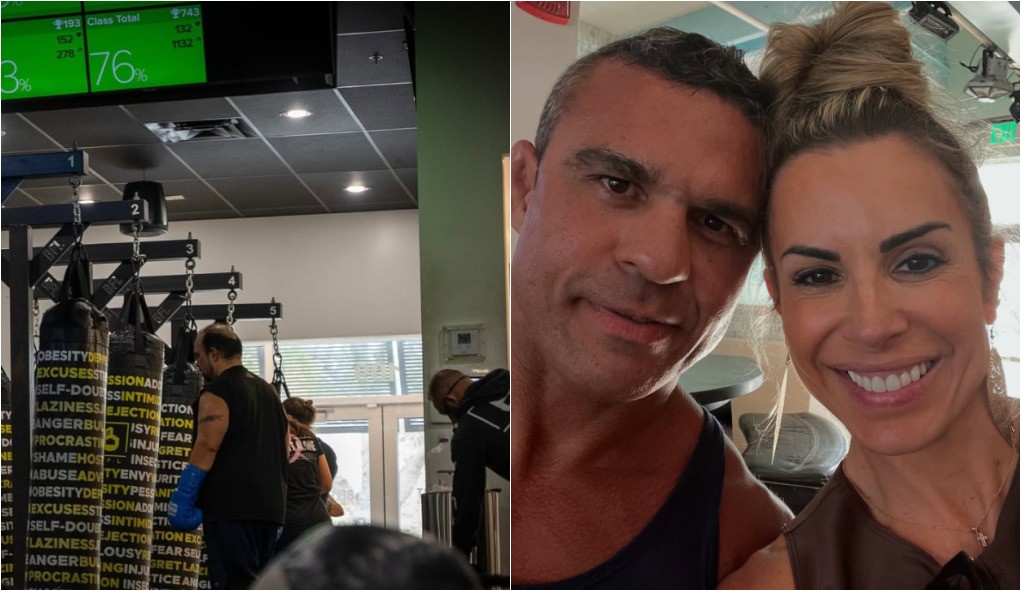 Joana Prado, conhecida como A Feiticeira do antigo "Programa H", tem uma academia com o marido, Vitor Belfort, na Flórida, nos EUA   — Foto: Reprodução/Instagram