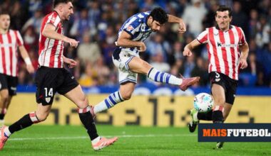 VÍDEO: Gonçalo Guedes fatura na vitória da Real Sociedad frente ao Ath. Bilbao