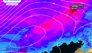 até 100 mm no Minho e perto de sessenta nestas regiões
