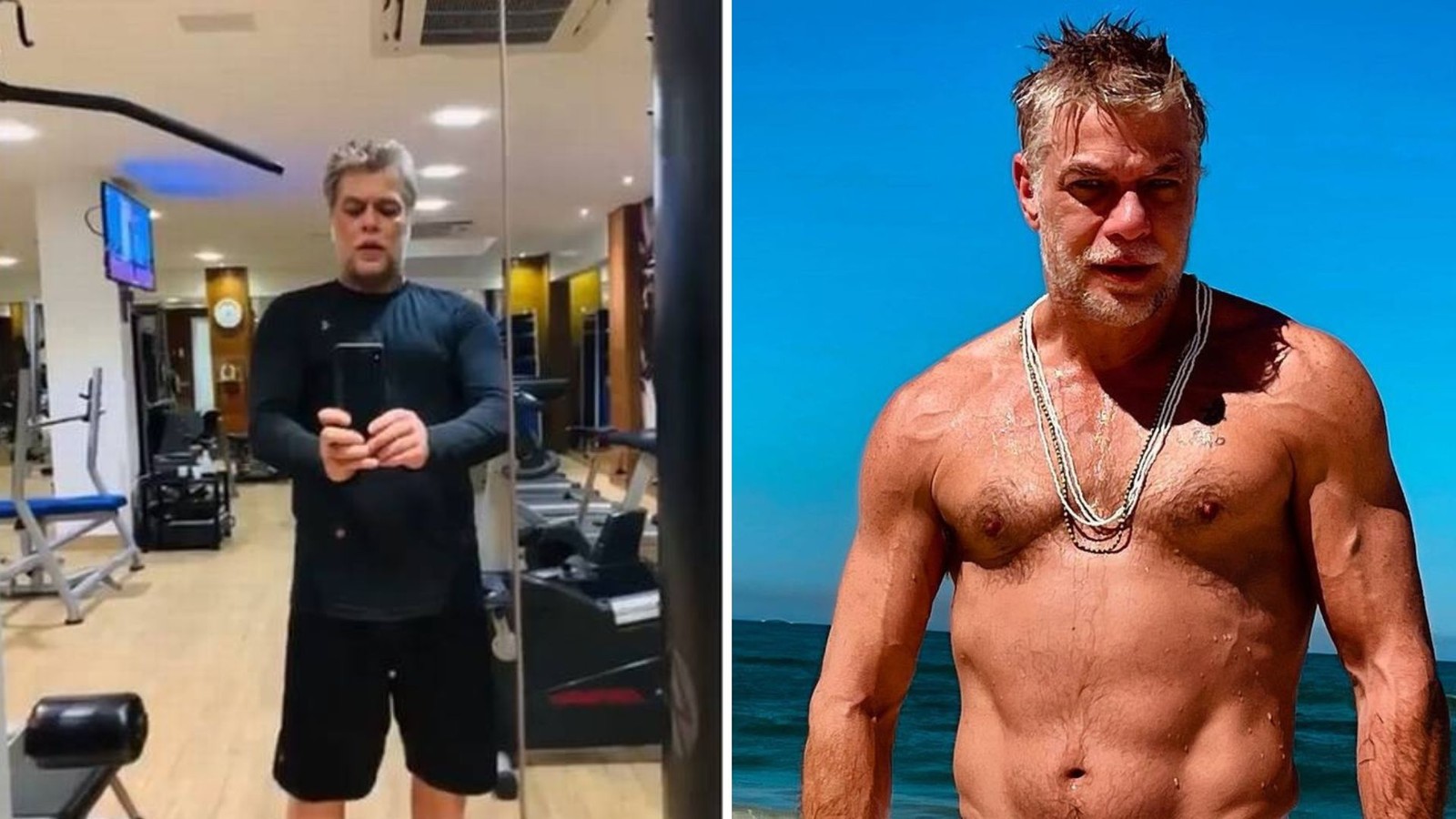 Aos 52 anos, Fabio Assunção transformou o seu físico nos últimos tempos. Ele perdeu peso e hoje faz aulas de boxe e musculação.  — Foto: Reprodução/Instagram