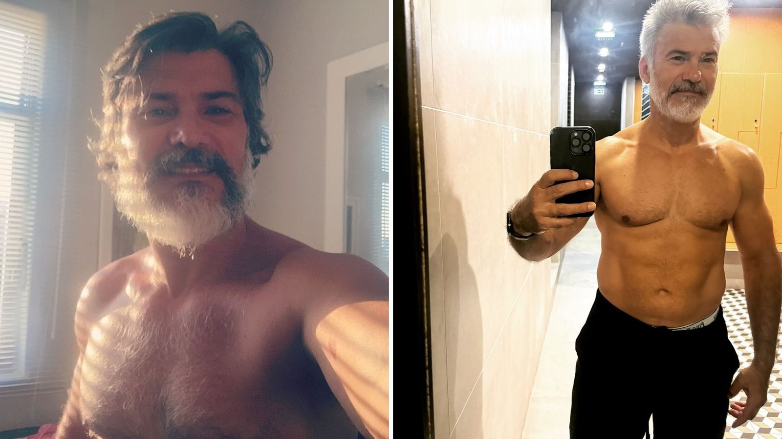 Leonardo Vieira intensificou os treinos e mantém um corpo sarado após os 50 anos. Aos 55, ele mostra o resultado dos treinos nas redes sociais.  — Foto: Reprodução/Instagram