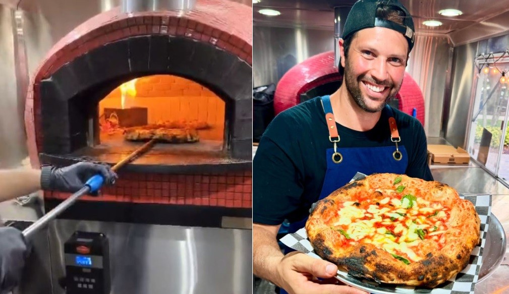 Gustavo Leão tem um negócio na Flórida, nos EUA. O ator tem uma pizzaria em um food truck e se tornou pizzaiolo  — Foto: Reprodução/Instagram