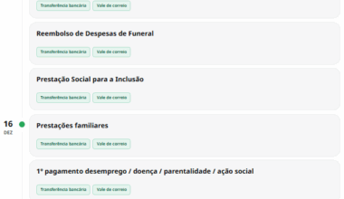 Datas de Pagamento das Prestações Sociais – Dezembro de 2025