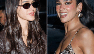 Bruna Marquezine, de couro, curte samba com Dua Lipa, de oncinha