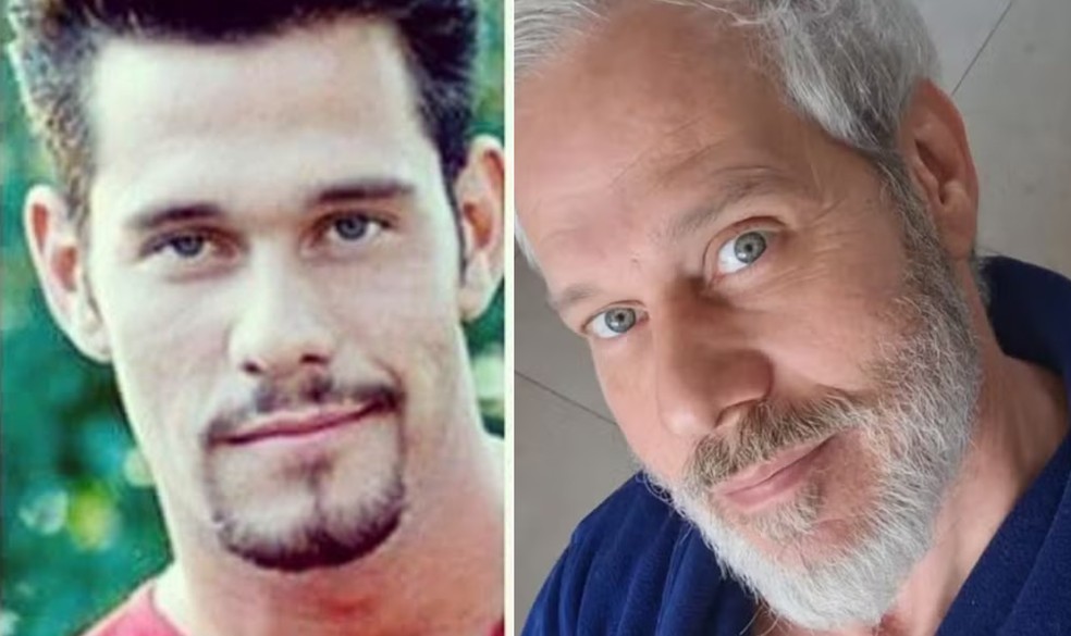Nico Puig nos anos 1990 e atualmente — Foto: Reprodução