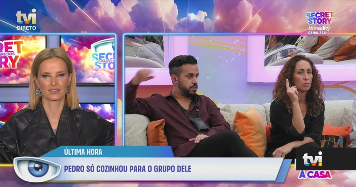 Pedro baté o pé e não cozinha para o outro grupo. Metade da casa ficou sem jantar - Secret Story