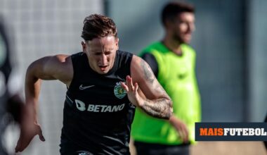 Sporting: Nuno Santos volta a correr em Alcochete