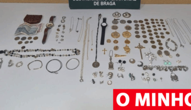 Prisão preventiva para suspeito de furtar ouro e prata em casas de Barcelos e Vila Verde