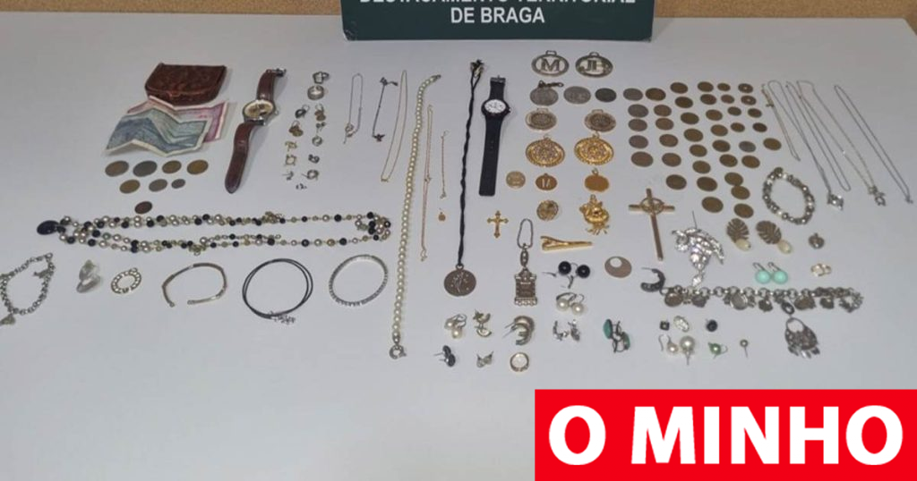 Prisão preventiva para suspeito de furtar ouro e prata em casas de Barcelos e Vila Verde