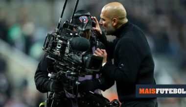 Guardiola confronta cameraman e Bruno Guimarães após a derrota com o Newcastle