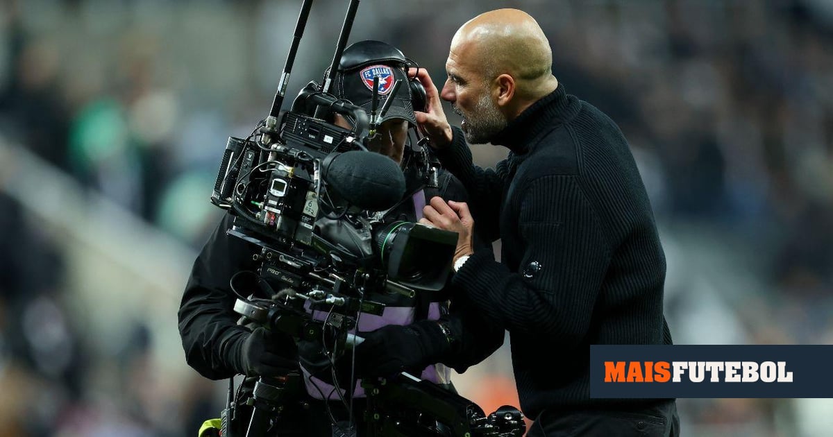 Guardiola confronta cameraman e Bruno Guimarães após a derrota com o Newcastle