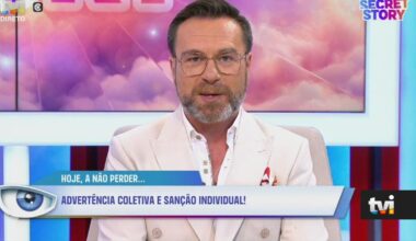 Nuno Eiró comunica advertência coletiva e sanção individual no Secret Story - Secret Story