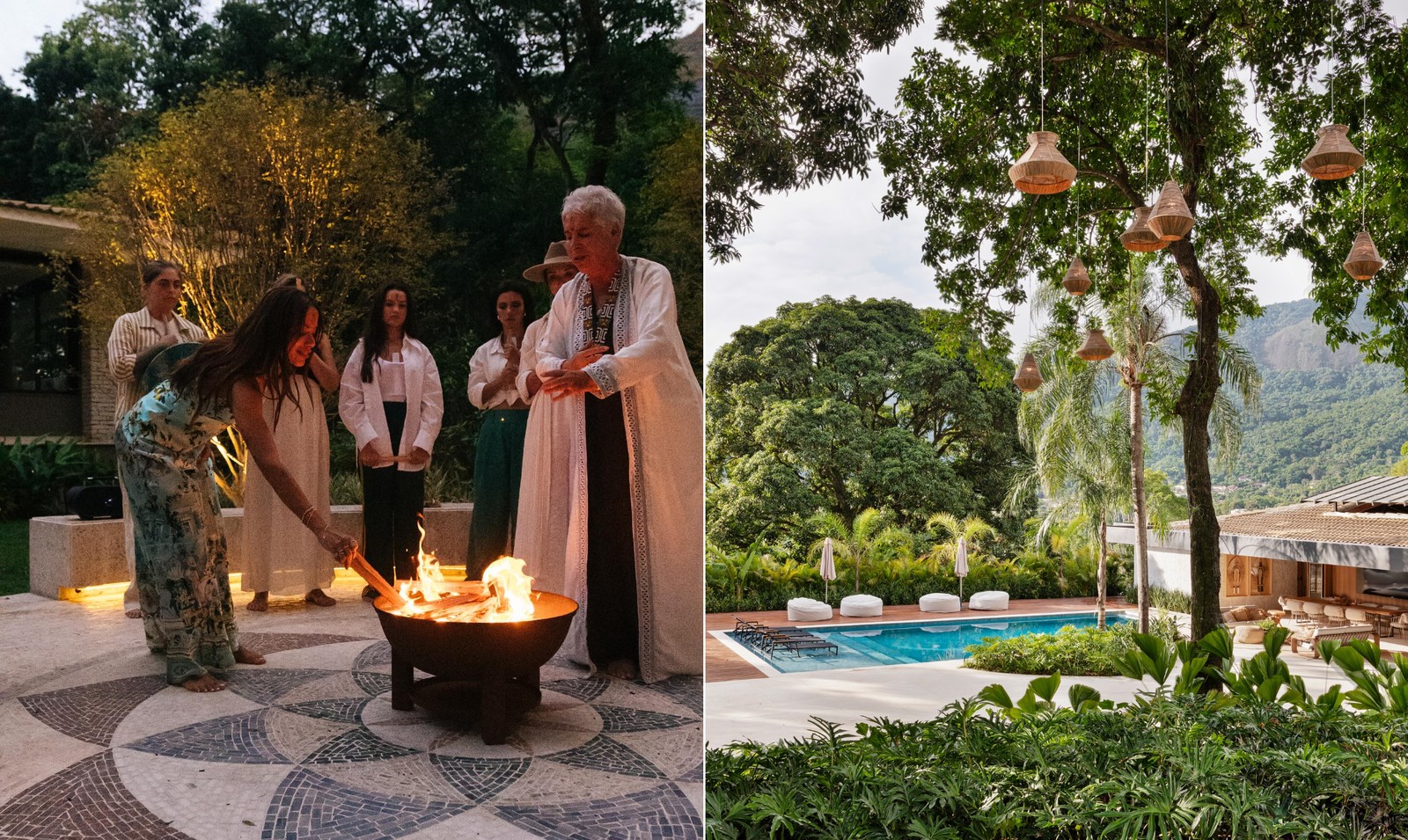 Anitta realiza rituais em sua mansão no Rio — Foto: Reprodução/Instagram e Divulgação