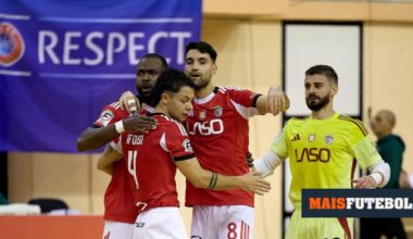 Champions de futsal: Benfica esmaga no Azerbaijão e tem pé e meio nos «quartos»