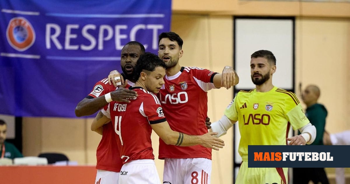 Champions de futsal: Benfica esmaga no Azerbaijão e tem pé e meio nos «quartos»
