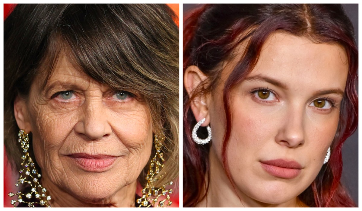 Atriz lendária de 'O Exterminador do Futuro' admite medo de que Millie Bobby Brown fosse babaca antes de se conhecerem em 'Stranger Things' - Globo