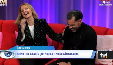 As imagens do choque. Foi assim que Bruno reagiu ao saber que Pedro e Marisa são casados - Secret Story