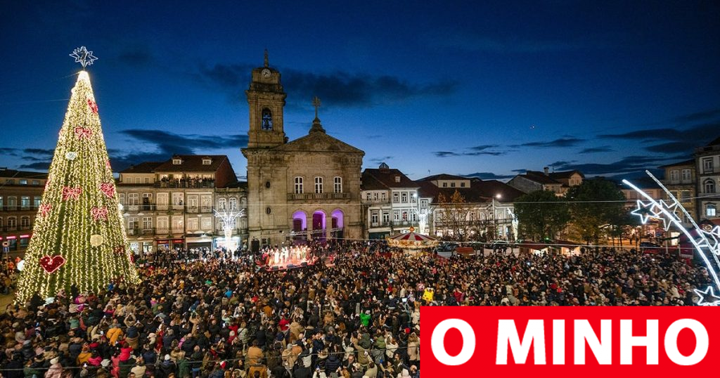 Roda gigante, pista de gelo, carrossel e 7 milhões de luzes LED no Natal de Guimarães