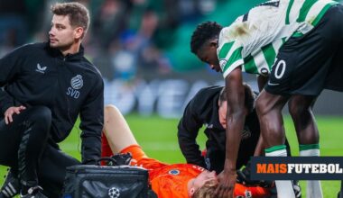 Duas costelas partidas e paragem de seis semanas para o guardião do Brugge