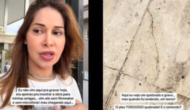 Maíra Cardi mostra piso de nova mansão rachado - Reprodução/Instagram