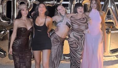 Kendall Jenner reúne mãe, irmãs e Hailey Bieber em luau para celebrar seus 30 anos