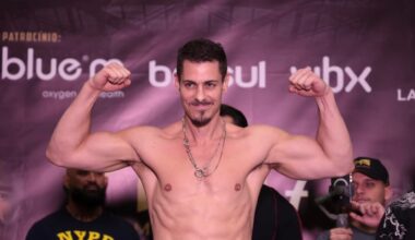 Última encarada entre Leon Edwards e Carlos Prates antes do UFC 322 (Foto: Reprodução/X/UFC)