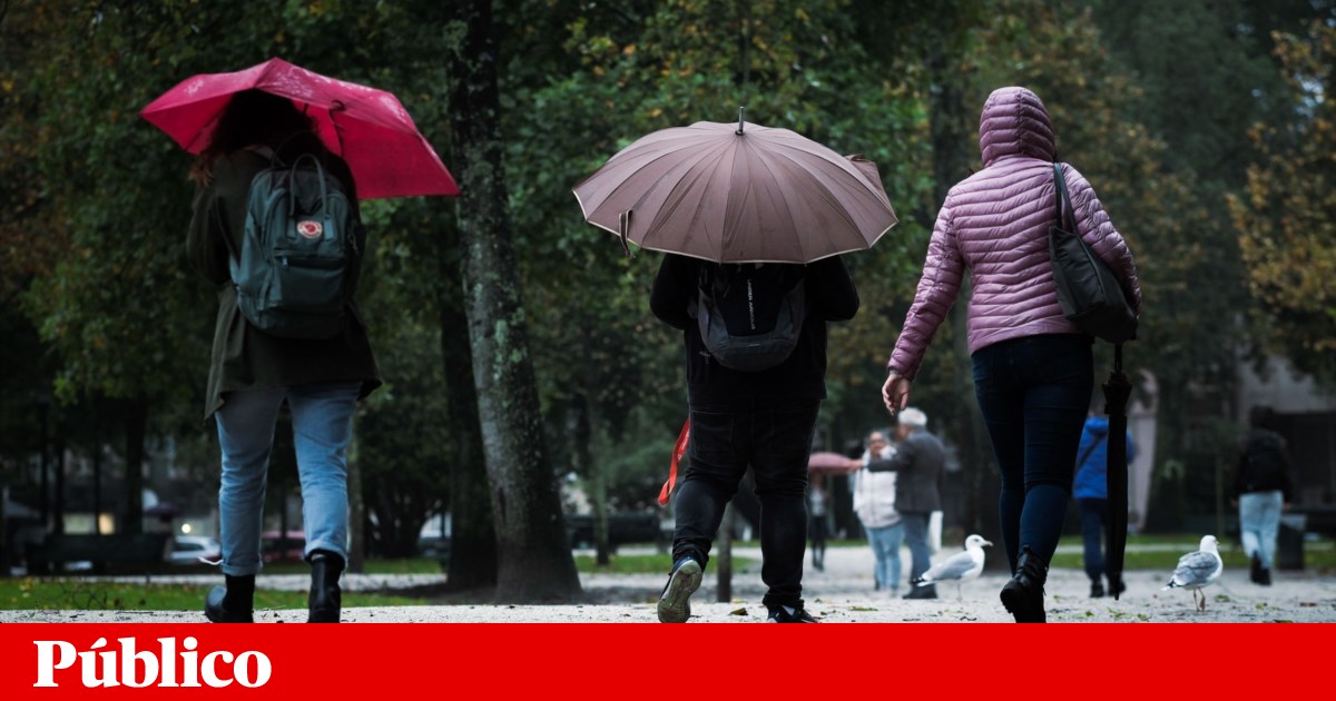 Sete distritos do continente sob aviso amarelo por causa da chuva | Meteorologia
