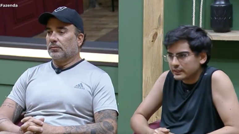 Fabiano e Dudu Camargo em 'A Fazenda 17' Fabiano e Dudu Camargo em 'A Fazenda 17'