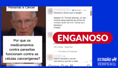 Biólogo americano engana ao dizer que remédios antiparasitários funcionam contra câncer