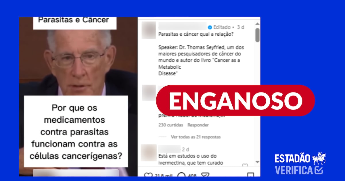 Biólogo americano engana ao dizer que remédios antiparasitários funcionam contra câncer