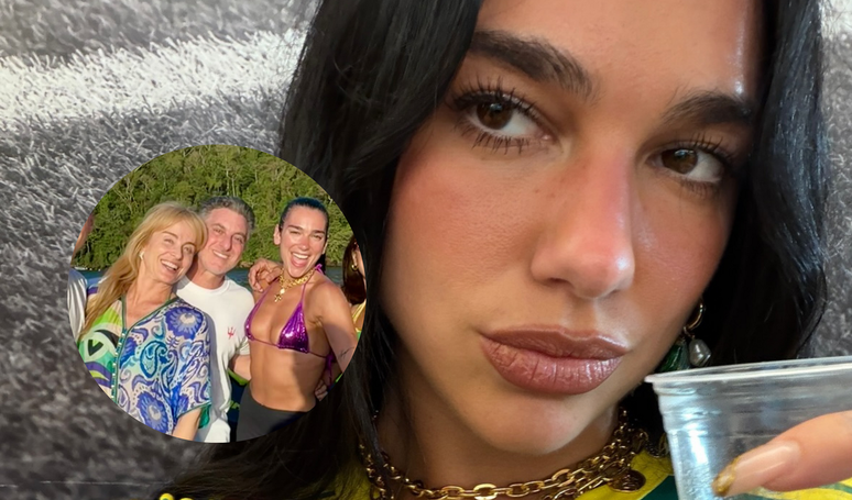 Dua Lipa foi recebida por Angélica e Luciano Huck na mansão do casal, no Rio de Janeiro. Dua Lipa foi recebida por Angélica e Luciano Huck na mansão do casal, no Rio de Janeiro.