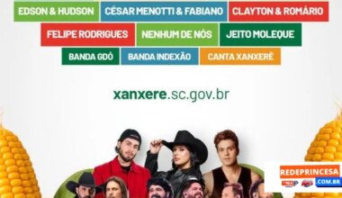 Confira a programação da ExpoFemi 2026 - Rede Princesa Xanxerê