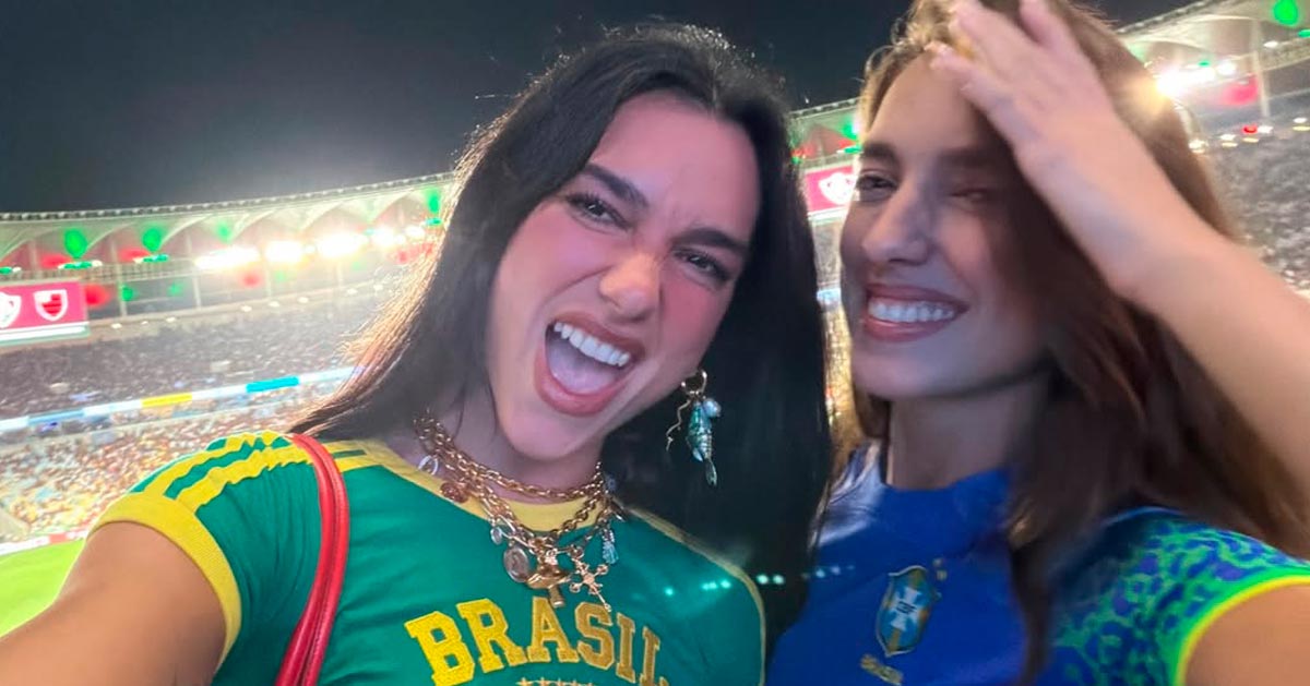 Dua Lipa posta vídeo da torcida do Fluminense