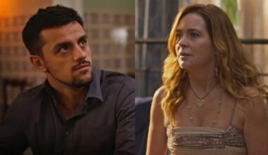 Felipe Simas interpreta Danilo e Claudia Abreu interpreta Filipa