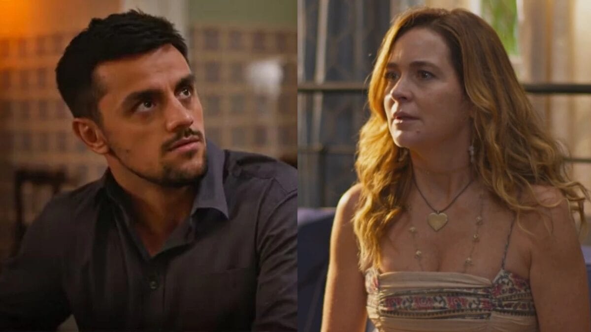 Felipe Simas interpreta Danilo e Claudia Abreu interpreta Filipa