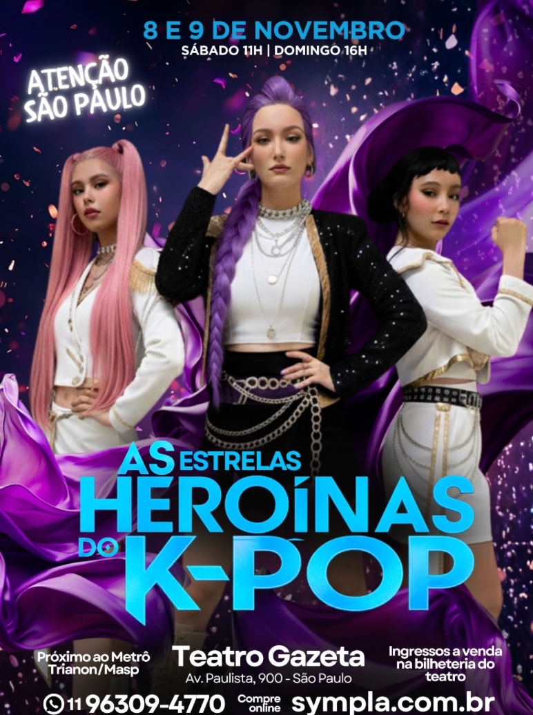 Espetáculo infantil em São Paulo traz as “Heroínas do K-Pop”