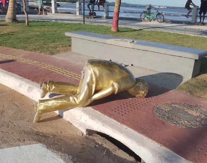 Escultura do folclórico ‘Maguila’ é vandalizada menos de 24h após inauguração da nova orla – SelesNafes.com
