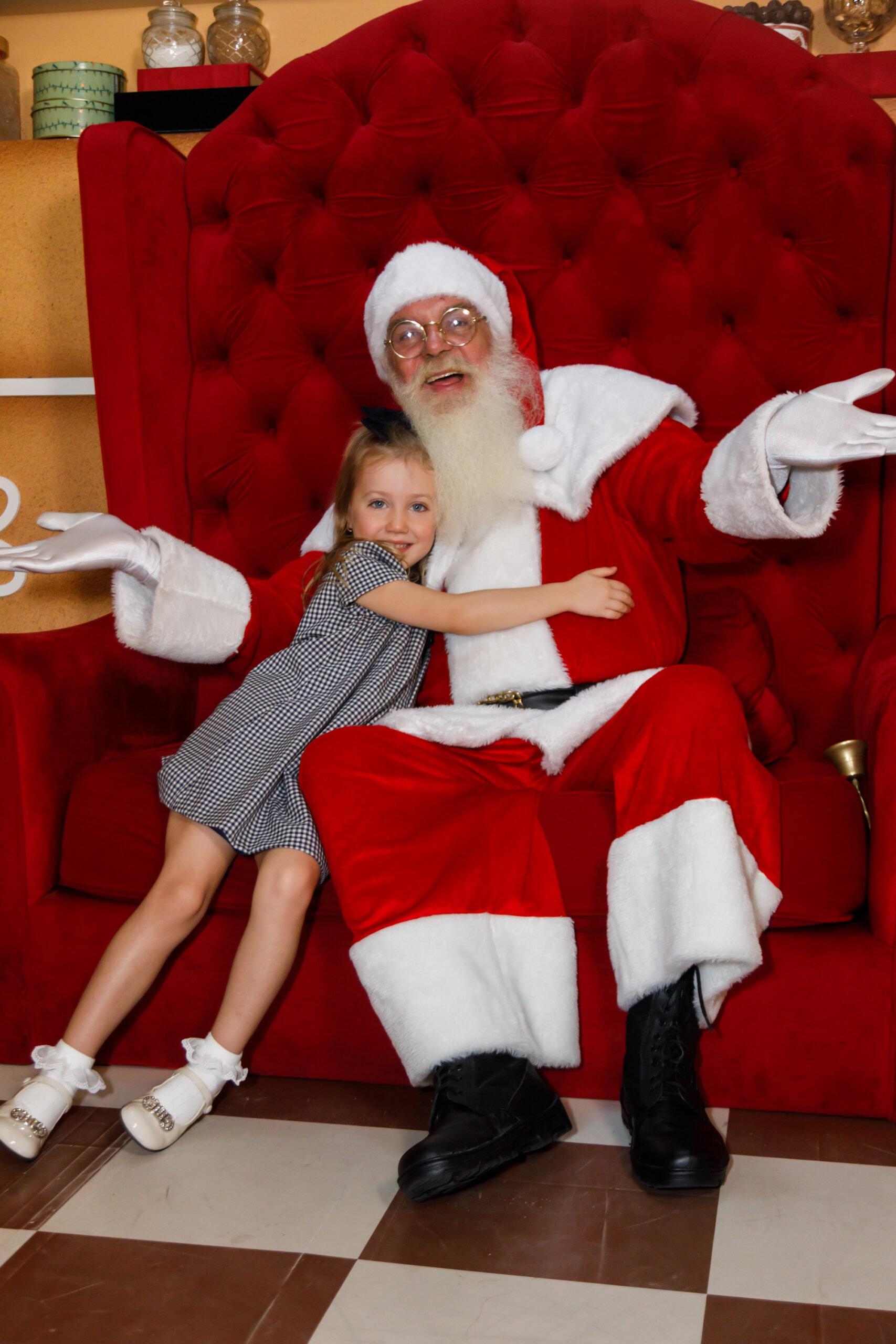 Vicky Justus com o Papai Noel - Fotos: Patrícia Devoraes / Brazil News