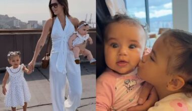 Bruna Biancardi abre álbum com as filhas e interação de Mavie e Mel rouba a cena: ‘Quem aguenta?’