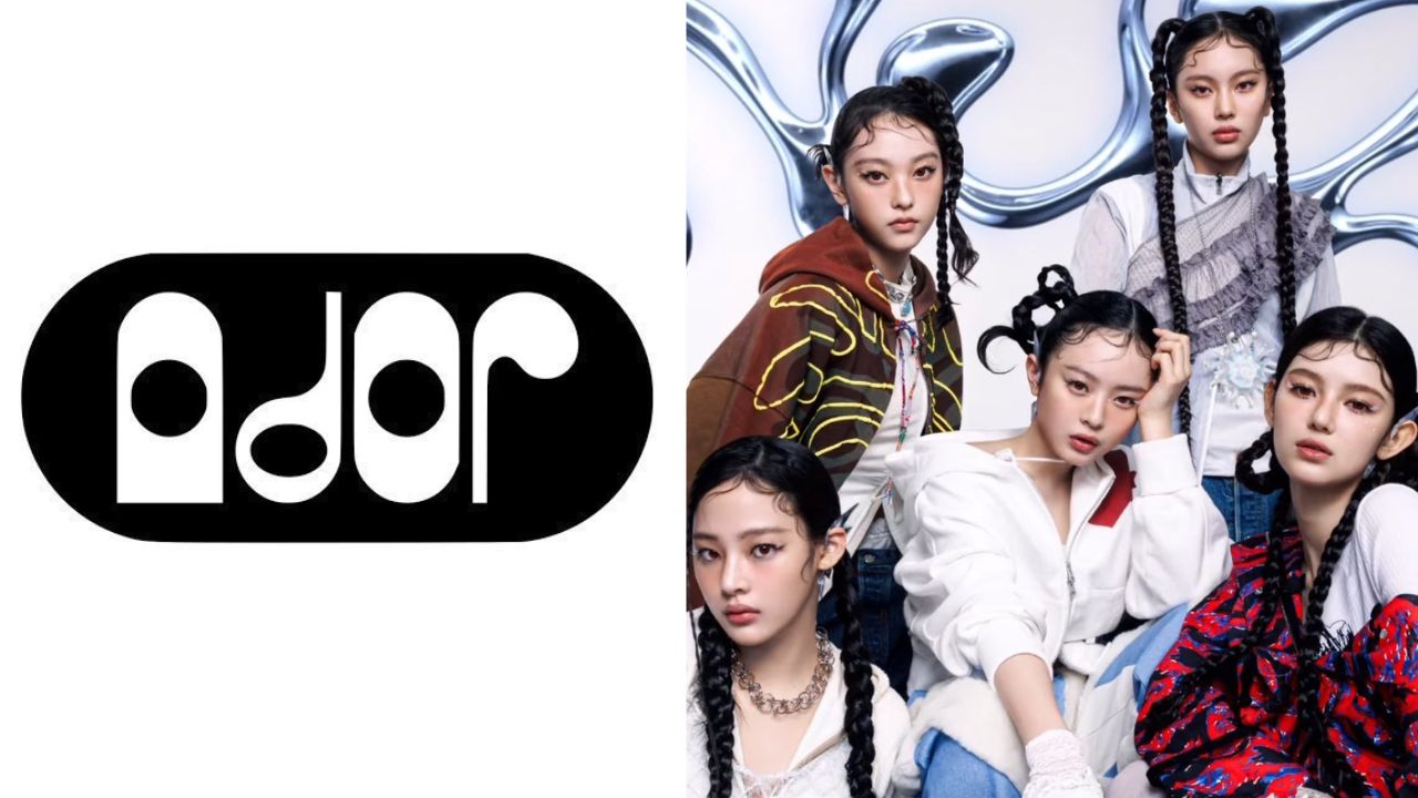 Logo da ADOR e integrantes do NJZ (NewJeans)