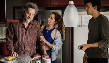 Alexandre Nero, Marjorie Estiano e Thiago Voltolini em cena de