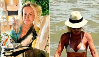 Ana Maria Braga se diverte de biquíni em viagem com marido; veja fotos