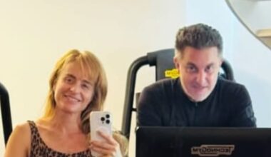Angélica e Luciano Huck na academia