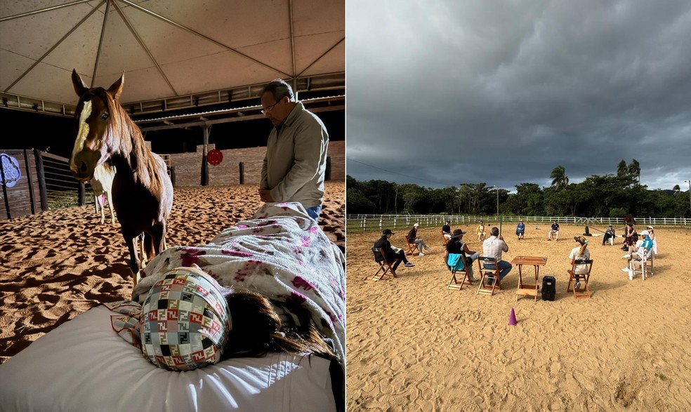 Anitta participa de terapia com cavalos em Minas Gerais — Foto: Reprodução/Instagram