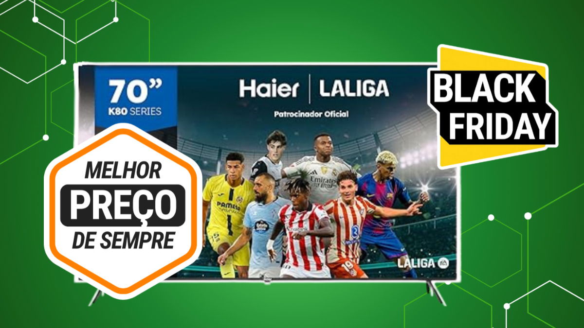 Black Friday 2025: Esta Smart TV Haier 4K de 70" está por menos de 450 € na Amazon!