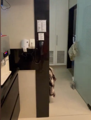 A cozinha da casa em tons sóbrios— Foto: reprodução