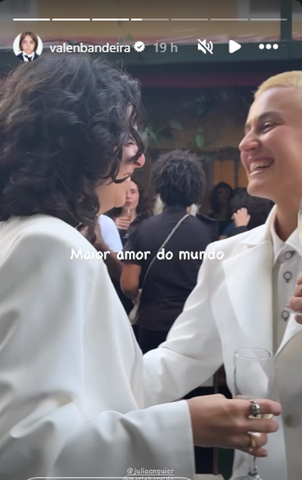 Storie de Valentina Bandeira — Foto: Reprodução