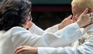 Filha de Débora Bloch, Julia Anquier celebra união com a cantora Maria Beraldo em festa